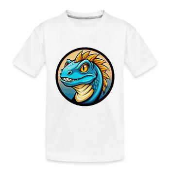 basilic coloré kawaii personnage de dessin animé clipart - T-shirt bio Premium Enfant - blanc - Devant