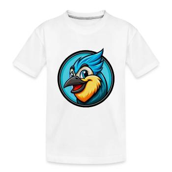 Jay Bird Coloré Kawaii Dessin Animé Personnage Clipart - T-shirt bio Premium Enfant - blanc - Devant