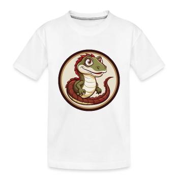 basilic coloré kawaii personnage de dessin animé clipart - T-shirt bio Premium Enfant - blanc - Devant