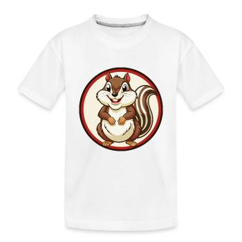 Chipmunk Coloré Kawaii Dessin Animé Personnage Clipart - T-shirt bio Premium Enfant - blanc - Devant