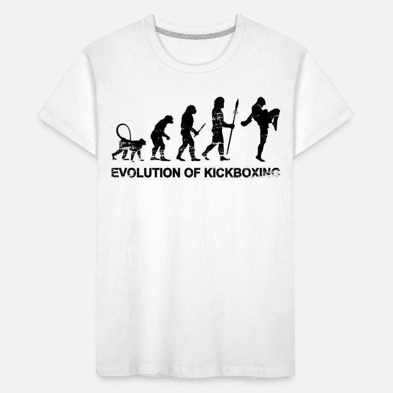Evolution des Kickboxens Kinder Premium Bio T-Shirt