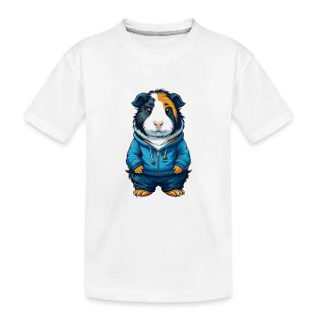 Cochon d’Inde Cool Kawaii Dessin animé Personnage Clipart - T-shirt bio Premium Enfant - blanc - Devant