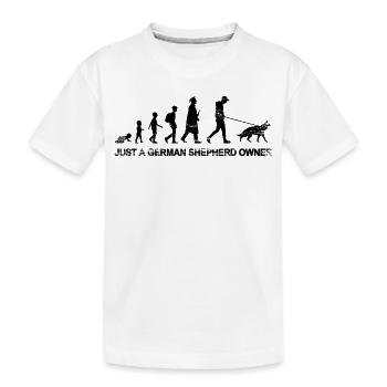 Nur ein Schäferhund Besitzer - Kinder Premium Bio T-Shirt - Weiß - Vorne