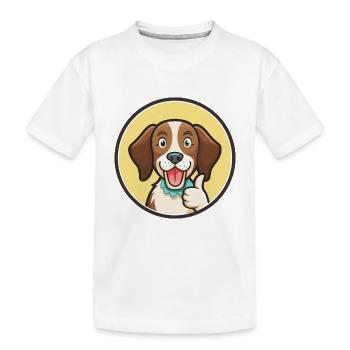 Auvergne Chien d’arrêt Race Dessin animé Kawaii Clipart - T-shirt bio Premium Enfant - blanc - Devant
