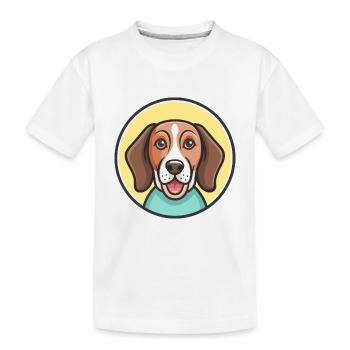 Briquet de Provence Chien Race Dessin Animé Drôle Kawaii - T-shirt bio Premium Enfant - blanc - Devant