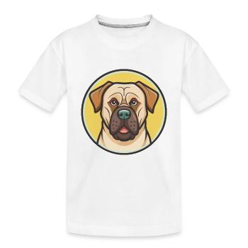 Boerboel Hunderasse bunte Cartoon Kawaii Clipart - Kinder Premium Bio T-Shirt - Weiß - Vorne