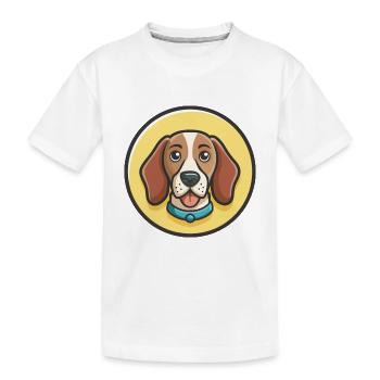 Norman Hound Chien Race Dessin animé Kawaii Clipart Animal de compagnie - T-shirt bio Premium Enfant - blanc - Devant
