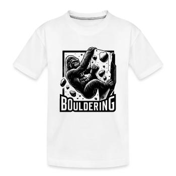 Bouldering Gorilla Silverback Cadeau - T-shirt bio Premium Enfant - blanc - Devant
