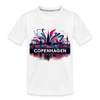 Copenhague Capitale Danemark Cadeau - T-shirt bio Premium Enfant - blanc - Devant