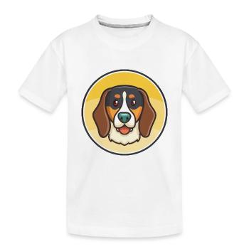 Serbischer dreifarbiger Jagdhund, Hunderasse Cartoon Kawaii - Kinder Premium Bio T-Shirt - Weiß - Vorne