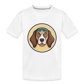 Serbischer dreifarbiger Jagdhund, Hunderasse, Cartoon, Kawaii - Kinder Premium Bio T-Shirt - Weiß - Vorne