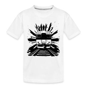 Railway Sketch - Kids' Premium Organic T-Shirt - white - Front