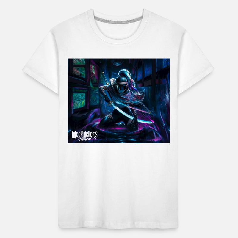 Graffiti Anime Samurai Kids' Premium Organic T-Shirt