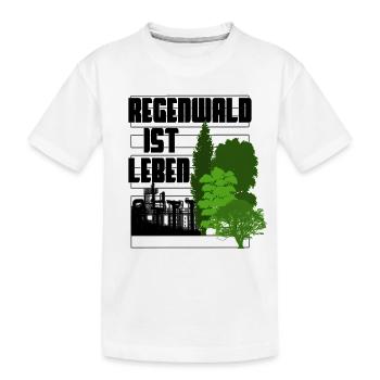La forêt tropicale, c’est la vie - T-shirt bio Premium Enfant - blanc - Devant