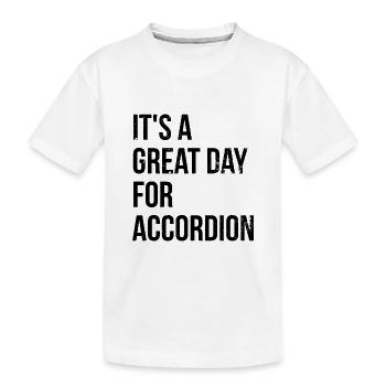 Accordion - Kids' Premium Organic T-Shirt - white - Front