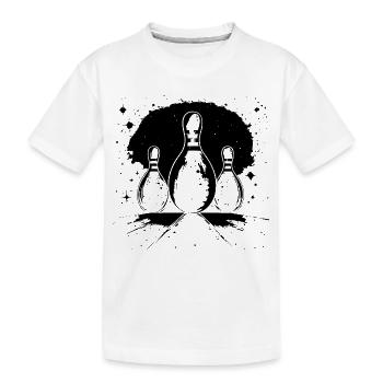 Bowling - Kinder Premium Bio T-Shirt - Weiß - Vorne