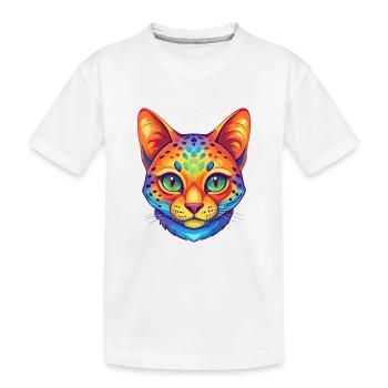 Australian Spotted Mist Cat Breed Cartoon Kawaii A - Kids' Premium Organic T-Shirt - white - Front