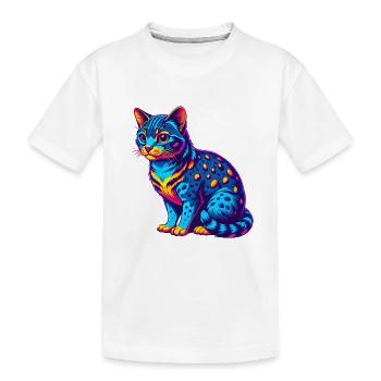 Australian Spotted Mist Cat Breed Cartoon Kawaii A - Kids' Premium Organic T-Shirt - white - Front