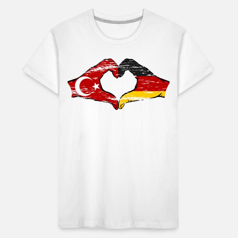 Turkey Germany Hands Heart Shape Used Kids' Premium Organic T-Shirt
