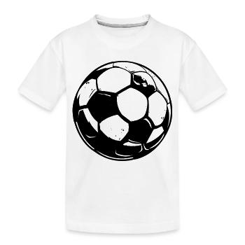 Football Sketch - Kids' Premium Organic T-Shirt - white - Front