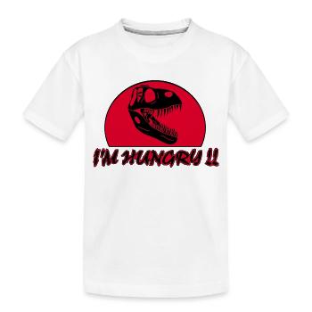 Tyrannosaurus Rex Hunger - Kids' Premium Organic T-Shirt - white - Front