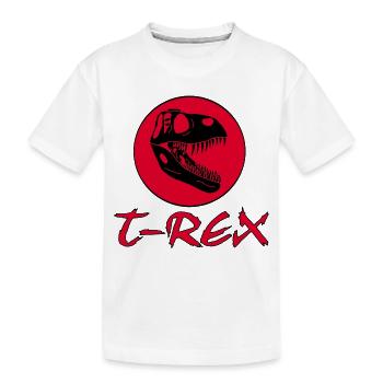 Tyrannosaurus Dinosaur - Kids' Premium Organic T-Shirt - white - Front
