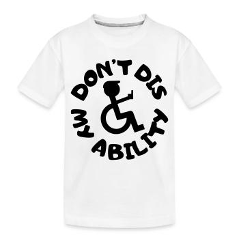 Ne niez pas mon handicap # - T-shirt bio Premium Enfant - blanc - Devant