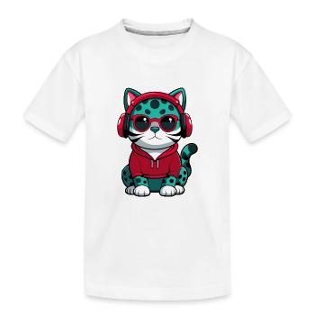 Australian Spotted Mist Cat Breed Cartoon Kawaii - Kids' Premium Organic T-Shirt - white - Front