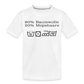 Minimalist Laundry Instruction Illustration - Kids' Premium Organic T-Shirt - white - Front