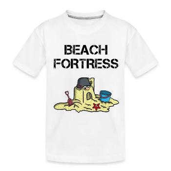Beach Fortress - Kids' Premium Organic T-Shirt - white - Front