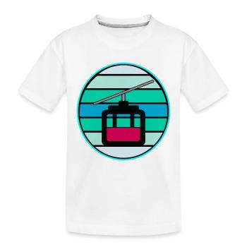 RETRO SKI LIFT GONDOLA SKI SKIING WINTER - Kids' Premium Organic T-Shirt - white - Front