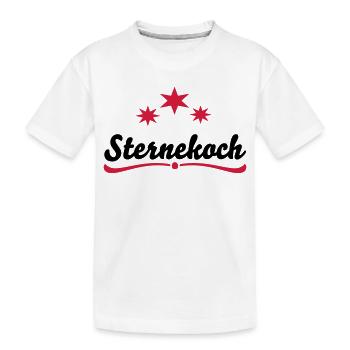 Kochschürze Sternekoch - Kinder Premium Bio T-Shirt - Weiß - Vorne