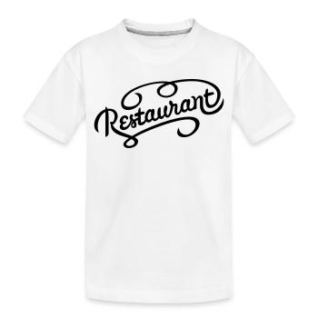 Lettrage de restaurant - T-shirt bio Premium Enfant - blanc - Devant