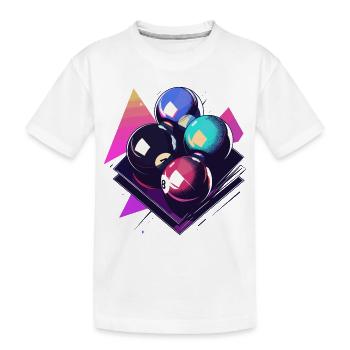 Boules de billard graphique - T-shirt bio Premium Enfant - blanc - Devant
