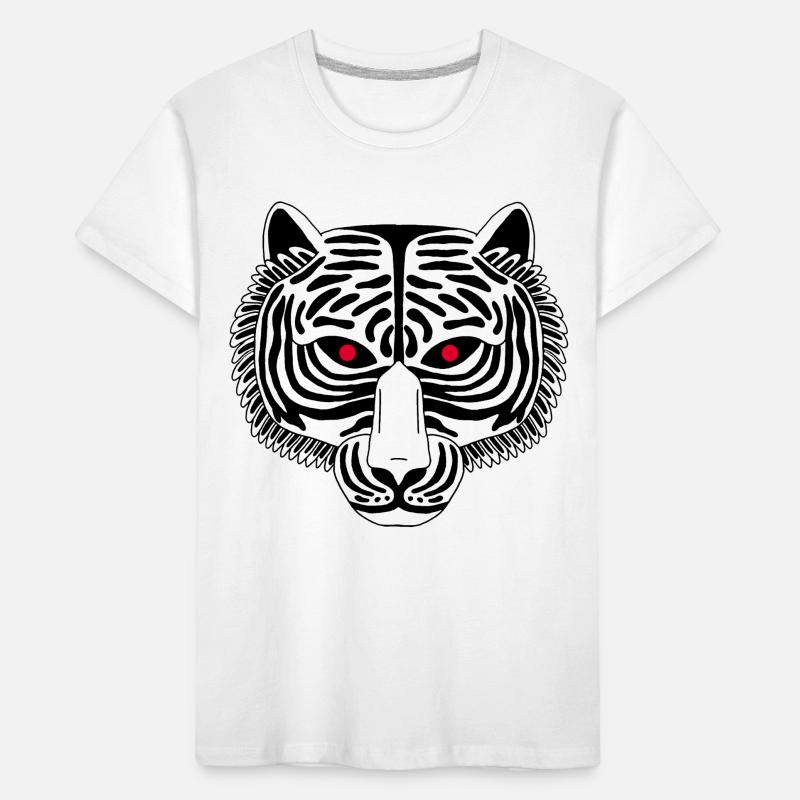Schwarzer Tiger Kinder Premium Bio T-Shirt