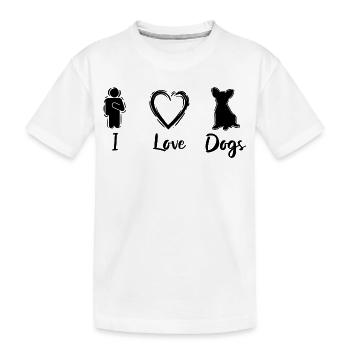 Hundeliebhaber - Kinder Premium Bio T-Shirt - Weiß - Vorne