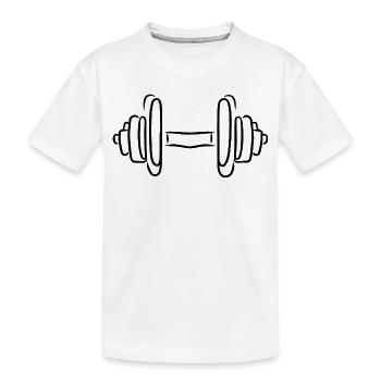 Haltère de fitness - T-shirt bio Premium Enfant - blanc - Devant