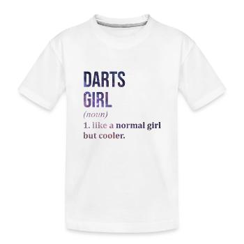 Darts Darts Darts - Kinder Premium Bio T-Shirt - Weiß - Vorne