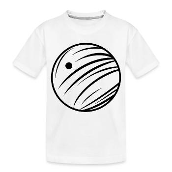 Bowling - Kinder Premium Bio T-Shirt - Weiß - Vorne