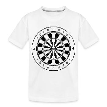 Dartboard Pixel Graphic - Kids' Premium Organic T-Shirt - white - Front