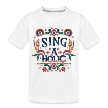 Accro de la chanson - T-shirt bio Premium Enfant - blanc - Devant