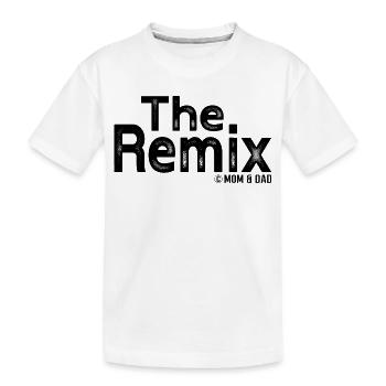 The Remix by mom & dad – Funny children's design - Kids' Premium Organic T-Shirt - white - Front