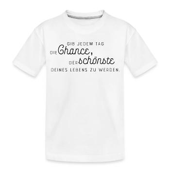 Abstrakte Farbexplosion auf Leinwand - Kinder Premium Bio T-Shirt - Weiß - Vorne