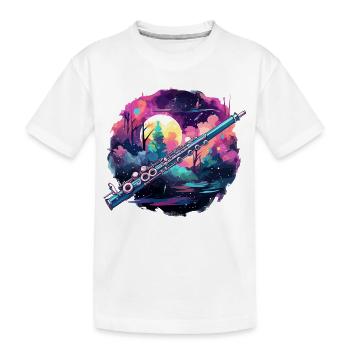 Flûte - T-shirt bio Premium Enfant - blanc - Devant