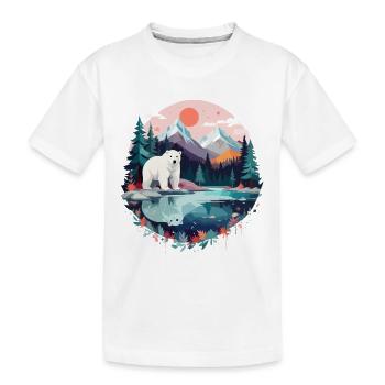 ours polaire faune faune nature nature - T-shirt bio Premium Enfant - blanc - Devant
