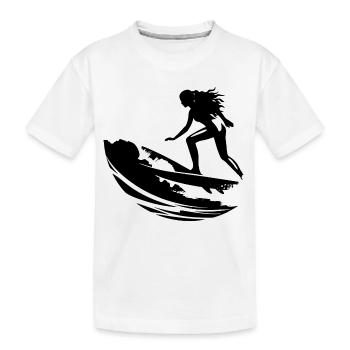 Surfeuse - T-shirt bio Premium Enfant - blanc - Devant