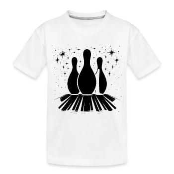 Skittles Bowling - Kids' Premium Organic T-Shirt - white - Front