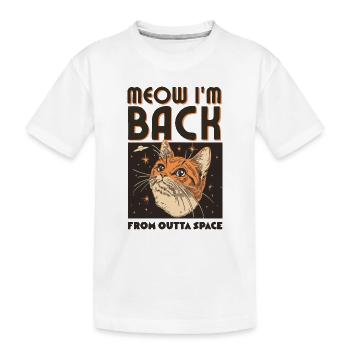 Miaou, je suis de retour - T-shirt bio Premium Enfant - blanc - Devant