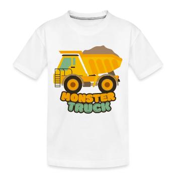 Monstertruck - Kinder Premium Bio T-Shirt - Weiß - Vorne