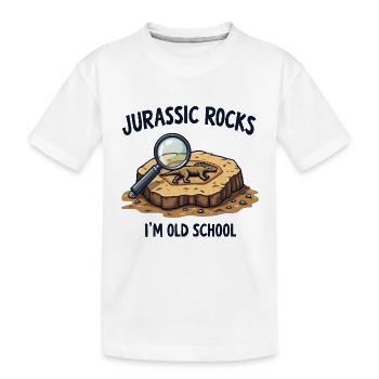 I'm Old School - Kids' Premium Organic T-Shirt - white - Front